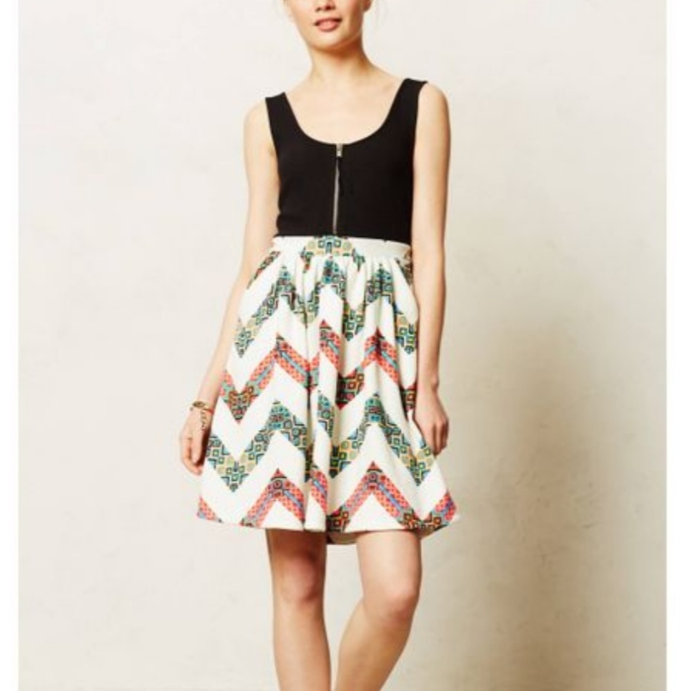 ANTHROPOLOGIE Maeve Chevron Dress